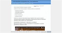 Desktop Screenshot of informatykagospodarcza.2taj.net