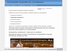 Tablet Screenshot of informatykagospodarcza.2taj.net